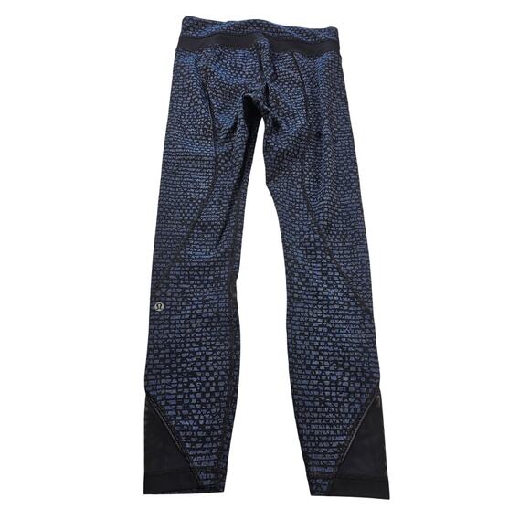 Lululemon Inspire Tight II Shatter Weave Desert Teal Alberta Lake / Black sz 4 - Picture 4 of 12